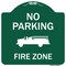 Signmission No Parking Fire Zone W/ Fire Truck Graphic Heavy-Gauge Aluminum Sign, 18" x 18", GW-1818-9951 A-DES-GW-1818-9951 - alternate 1